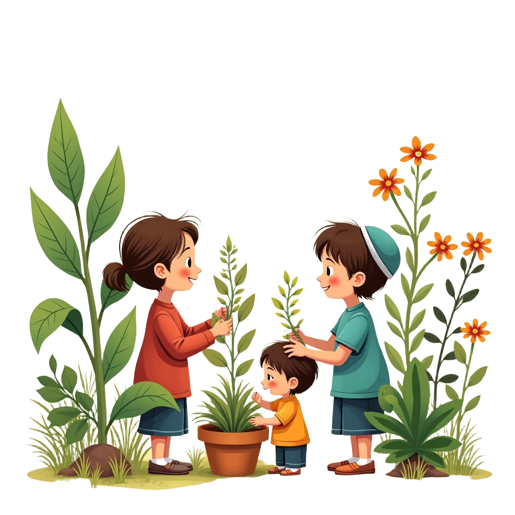 Family Gardening Together